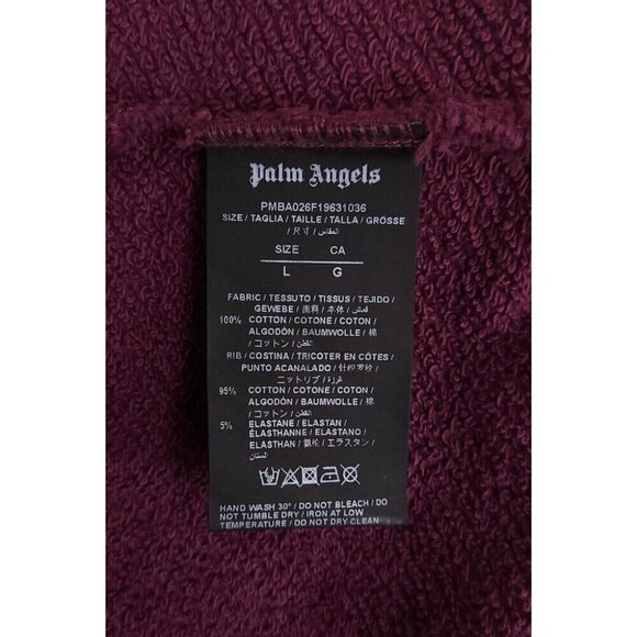 Palm Angels Teddy Bear Print Sweatshirt L Mens Plum - Picture 13 of 16